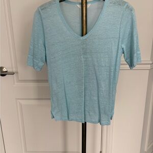 Sky Blue V-Neck Women's Tee